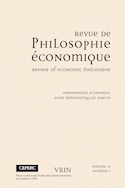 Revue de philosophie économique, v. 13, no 01